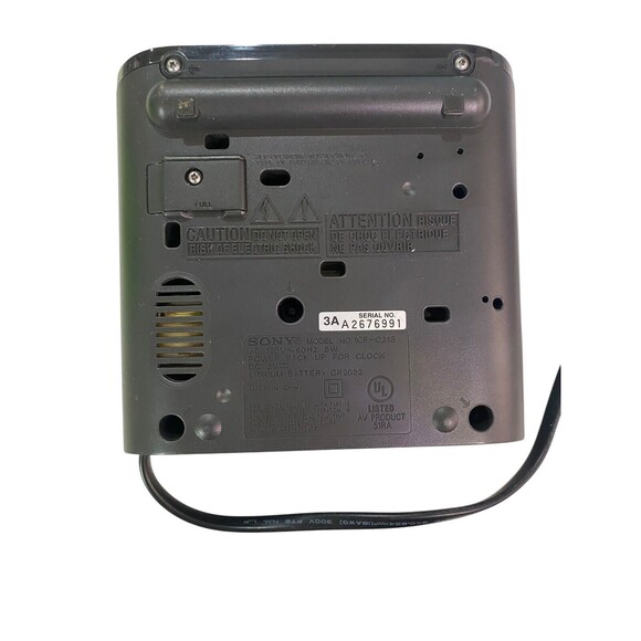 Sony Dream Machine Dual Alarm Clock Radio ICF-C218 Black Tested Working Clean - Picture 6 of 10